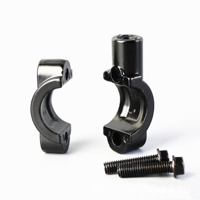2pcs Soporte de espejo de manillar de motocicleta, Soporte de espejo de manillar universal de 7/8 "Soporte de montaje de espejo de 8 mm Brida de aluminio Soporte de espejo negro 8 mm * 2 ZefeiWu 8390612546075