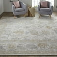 thumbnail image 6 of 5' X 8' Ivory And Tan Floral Hand Knotted Stain Resistant Area Rug, 6 of 10
