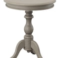 thumbnail image 2 of Pemberly Row Traditional Wood  Pedestal Accent Table in Weather Gray, 2 of 7