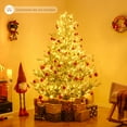 thumbnail image 2 of Costway 6 FT Artificial Christmas Tree with 762 Flocked Branch Tips, 340 Warm White LED Lights, 2 of 10