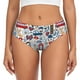 thumbnail image 1 of Fotbe London Symbols1 Calzones Estampados para Mujer – Ropa Interior de Algodón, Cómoda, Suave y Elástica-Large, 1 of 6