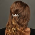 thumbnail image 2 of Unique Bargains 1 Pc Hair Clips Grace Butterfly Spring Clip Hairdo Clip Gold Tone Champagne Transparent, 2 of 5