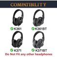 thumbnail image 2 of SOULWIT Replacement Earpads for AKG Pro Audio K361, K361BT, K371, K371BT Headphones, Ear Pads Cushions with Soft Protein Leather and High-Density Memory Foam - Black, 2 of 6