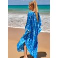 thumbnail image 5 of EDOLYNSA Plus Size Kaftan Dresses for Women Print Swimwear Cover up Beach Caftan Robe Maxi Loungewear, 5 of 6