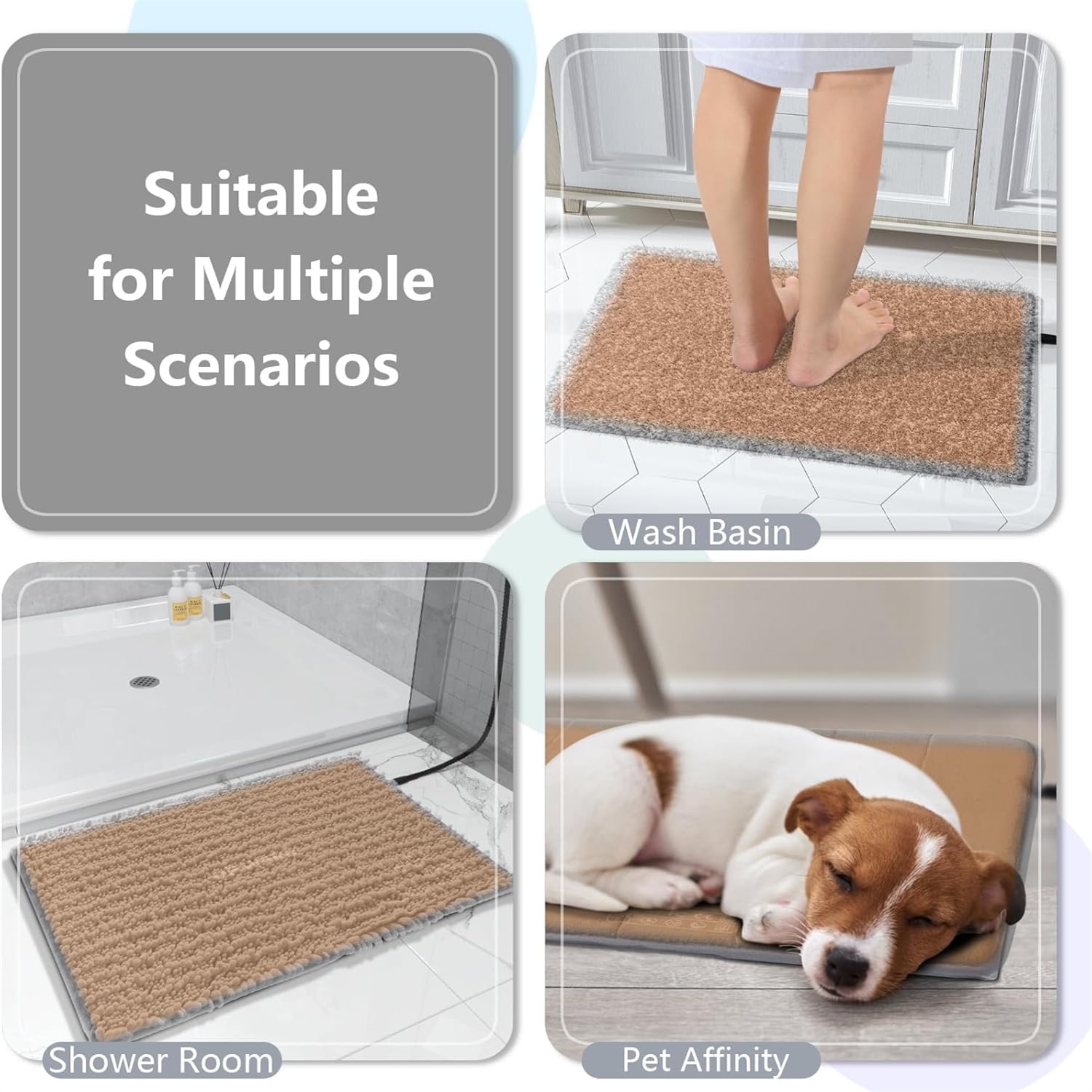 Heating Pad for Bathroom Rugs, with Memory Function, Adjustable Temperature (32-146℉) and Time (1-24h),Keep Dry Bathroom Bath Mat in Winter Every Day, Waterproof, 25"x17.5"