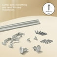 thumbnail image 5 of Ridicili 5/8" Telescoping Double Curtain Rods with Trumpet Finials, Pewter, 84"-120", 5/8 Inches Front and 1/2 Inches Back Double Window Drapery Rod, 5 of 6