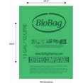 thumbnail image 2 of 13 Gallon Tall Kitchen Compostable Trash Bags by BioBag, 48 Count, BPI Certified, Meets ASTM D6400 Standards, Food Scrap Bin Liners, 2 of 6