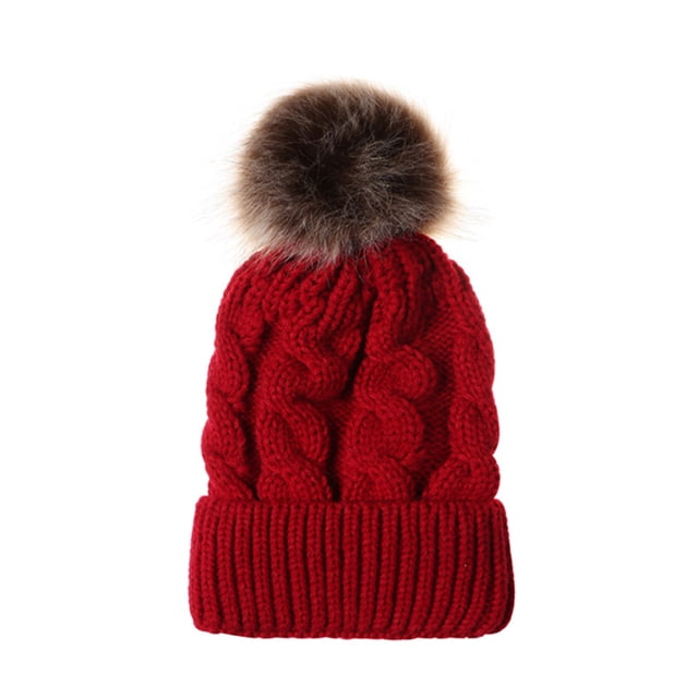 Bonnet en Laine Tricoté Chaud pour Femmes, Cache-Oreilles