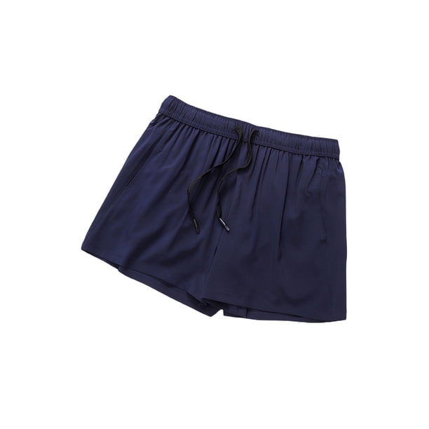 Txlixc, pantalones cortos deportivos para hombre, verano, Color sólido, cordón elástico en la cintura, bolsillos laterales, pantalones de cuarto de entrenamiento Txlixc Casual