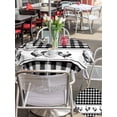 thumbnail image 5 of Outdoor Tablecloth with Umbrella Hole for Patio/Picnic/Party/Camping, Farmhouse Black Plaid Waterproof Table Cloth Round Cover Washable, Vintage Country Cock Checkered (Dia 54"), 5 of 8