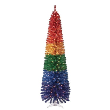 Rotating Poinsettia Tabletop Christmas Tree with Fiber Optic Lights and ...