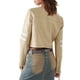thumbnail image 4 of Chaqueta Saodimallsu de piel sintética para mujer con cremallera y cuello alto, 4 of 6