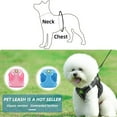 thumbnail image 6 of 2-piece suit Pet Dog Cat Harness + Leash, Adjustable Soft Mesh Comfortable Vest Harnesses, Breathable Night Reflective Strips (for 3.3-6.6 lb), 6 of 8