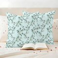thumbnail image 3 of Outdoor Pillow Covers Summer Green Leaves Watercolor Leaf Seamless Waterproof Pillow Cases 20x20 Set of 2, Pastoral Plant on Teal Throw Pillow Cover Pillowcase for Patio Balcony Couch Garden, 3 of 9