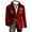 Watermelon Red-6, variant on YAYUBA Men's Velvet Christmas Blazer with Fuzzy Collar Slim Fit Jacket One Button Sport Coat Tuxedo Jacket for Prom Wedding Party Dinner