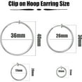 thumbnail image 3 of Yomhary 4 Pairs Clip-on Hoop Earrings Set for Women Men - Non-Pierced Earrings, Silver-Tone Finish, 3 of 6
