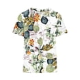 thumbnail image 4 of Fiudx Camisas de Mujer Camiseta Holgada Informal con Estampado para Mujer, Tops de Manga Corta con Cuello de Muñeca, Blusa Bonita y de Lino, 4 of 4