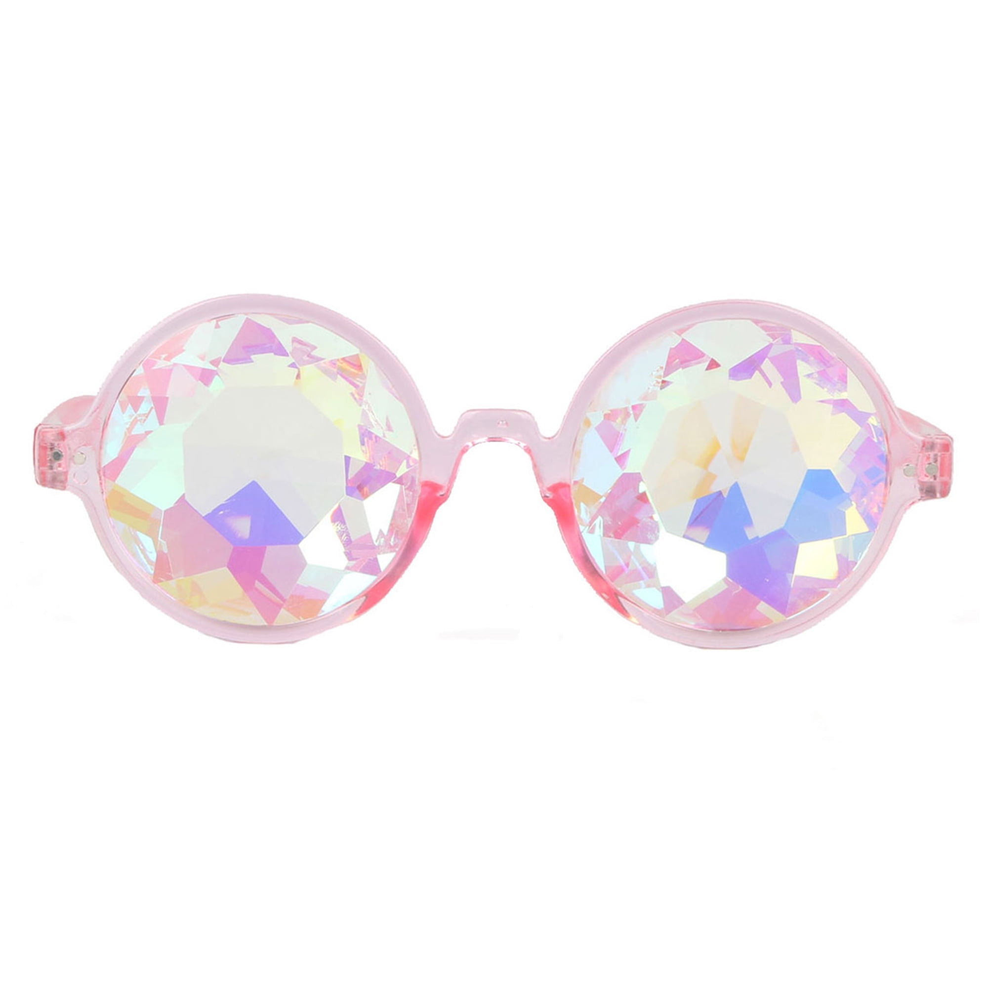 Kaleidoscope Goggles Rainbow Prism Sunglasses for Rave Party Festival Decoration Favors Black 