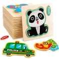 thumbnail image 5 of MeetYTOYS Wooden Puzzles Vehicle Shape, Educational Developmental Toys Birthday Gift Montessori Color Shapes Learning Puzzles, 5 of 8
