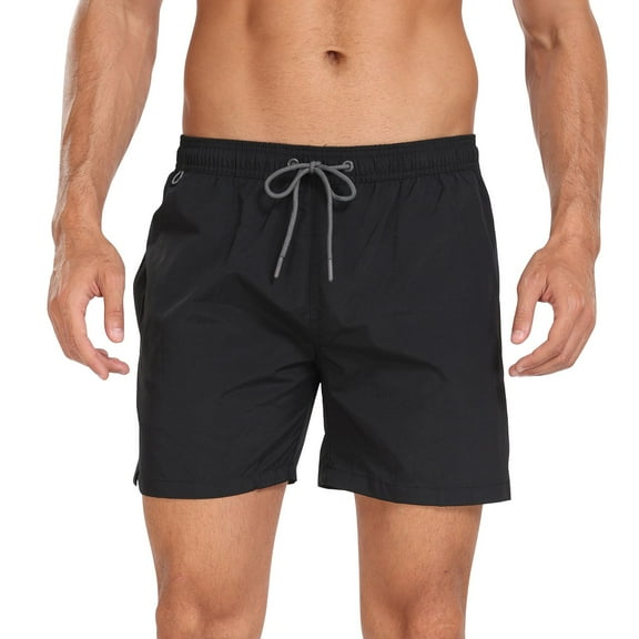Baywell Men's Swim Trunks Quick Dry Board Shorts with Zipper Pockets Beach Shorts Bathing Suits for Men
