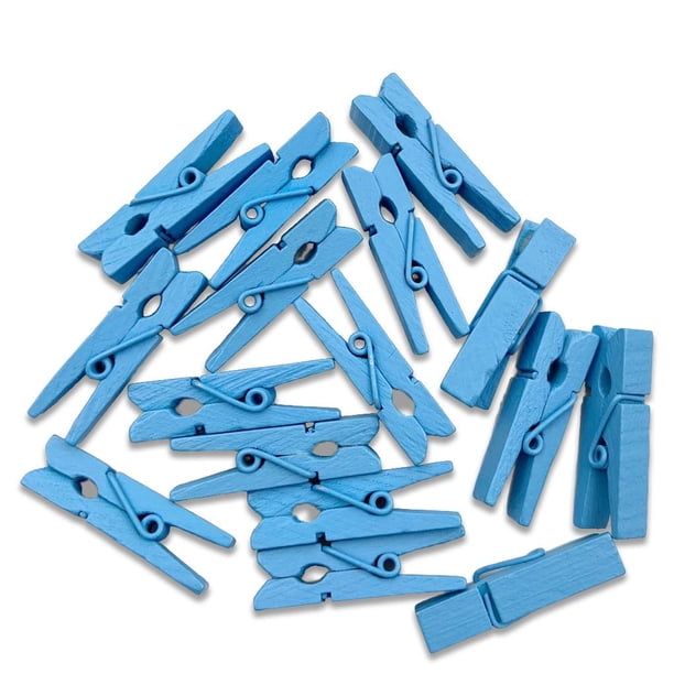 Paquete de 100 clavijas de Tarjeta de Artesanía de boda Cateissary Clips de imagen de papel Azul claro