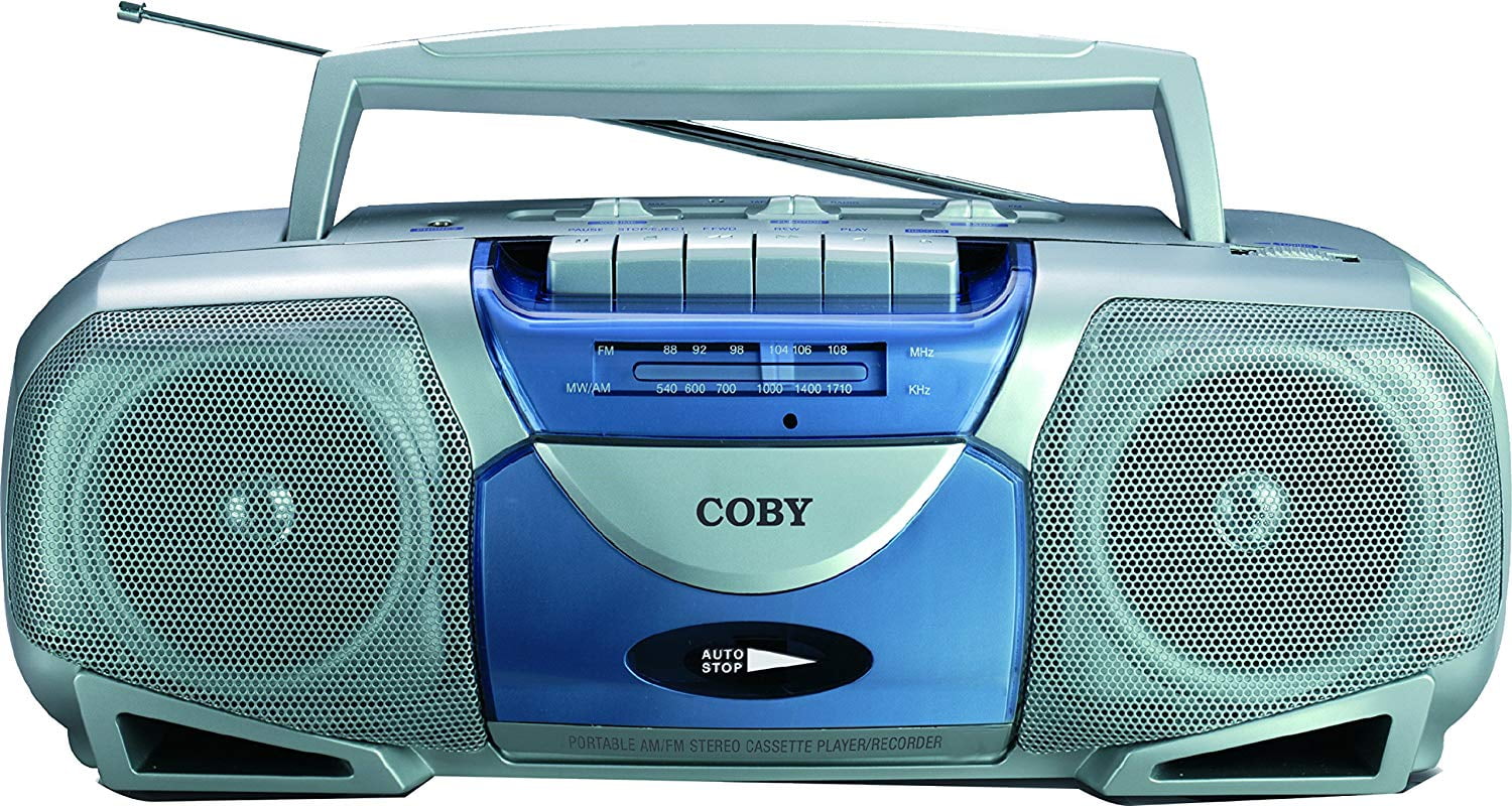 Coby CXC450 Portable Stereo AM/FM Cassette Player/Recorder Walmart