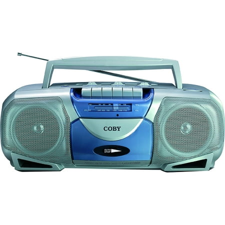 Coby CXC-450 Portable Stereo AM/FM Cassette Player/Recorder | Walmart ...