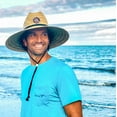 thumbnail image 5 of Panama Jack Rush Straw Lifeguard Sun Hat, 4" Bound Big Brim, Chin Cord and Toggle with Logo Patch (Brown, Small/Medium), 5 of 8