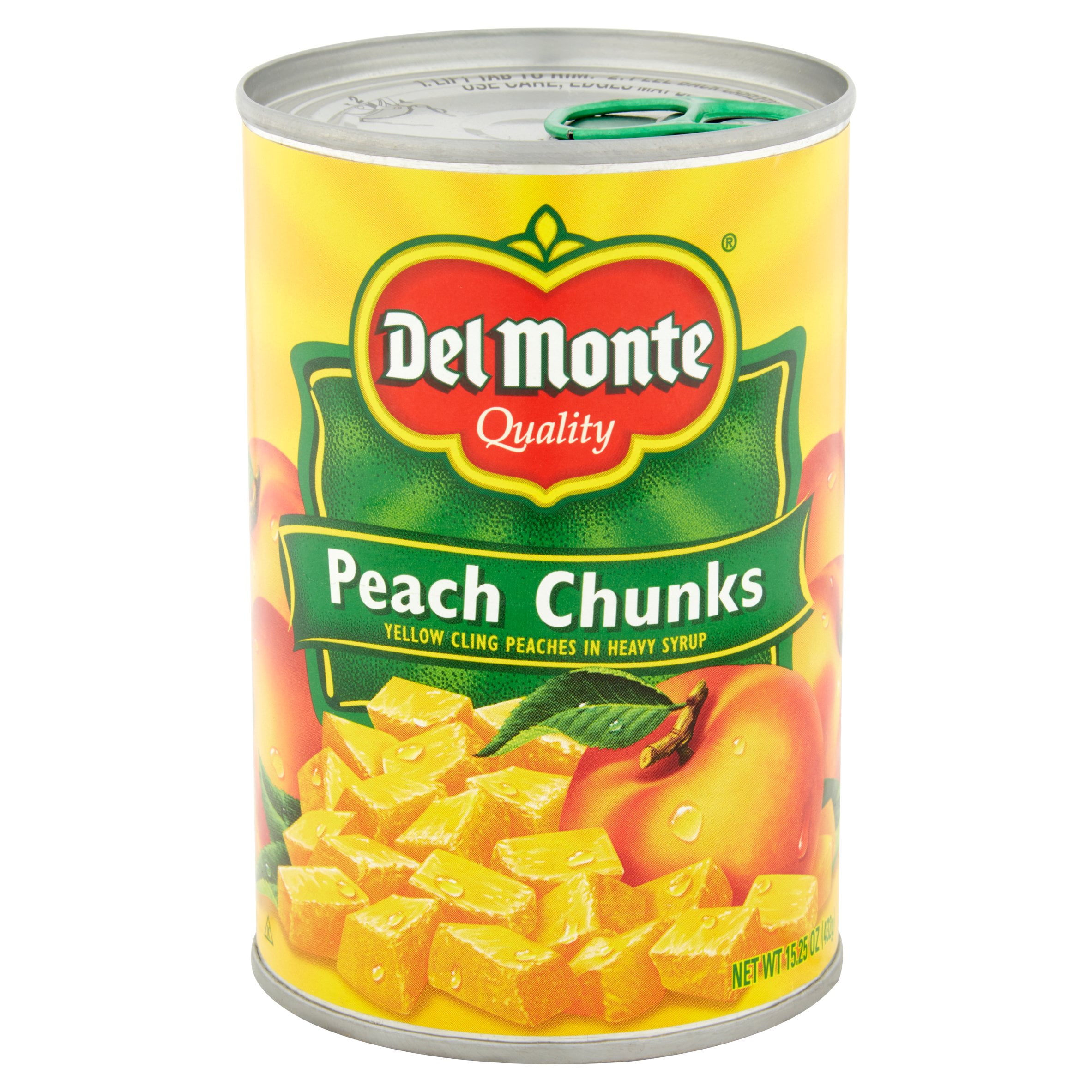 Del Monte Yellow Cling Peach Chunks Canned Fruit 15.25 oz Can (Pack of 4)