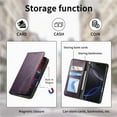 thumbnail image 5 of For iPhone 14 Pro 6.1-inch Case,Elastic Wristband Magnetic Suction Closure Flip Stand Wallet Leather Phone Case,Purple,For iPhone 14 Pro, 5 of 12
