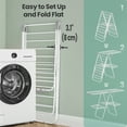 thumbnail image 4 of LEDREM 2-Tier Clothes Drying Rack, Foldable with 4 Adjustable Wings, 33 Rails, 27 Sock Clips, Free-Standing for Indoor/Outdoor Use, White and Gray, 4 of 12