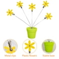 thumbnail image 3 of Lindo soporte para notas de tarjetas de mesa con flores, 1 soporte para clips de fotos, soporte de escritorio para notas, papel, notas, fotos, Navidad, bodas (amarillo), 3 of 5