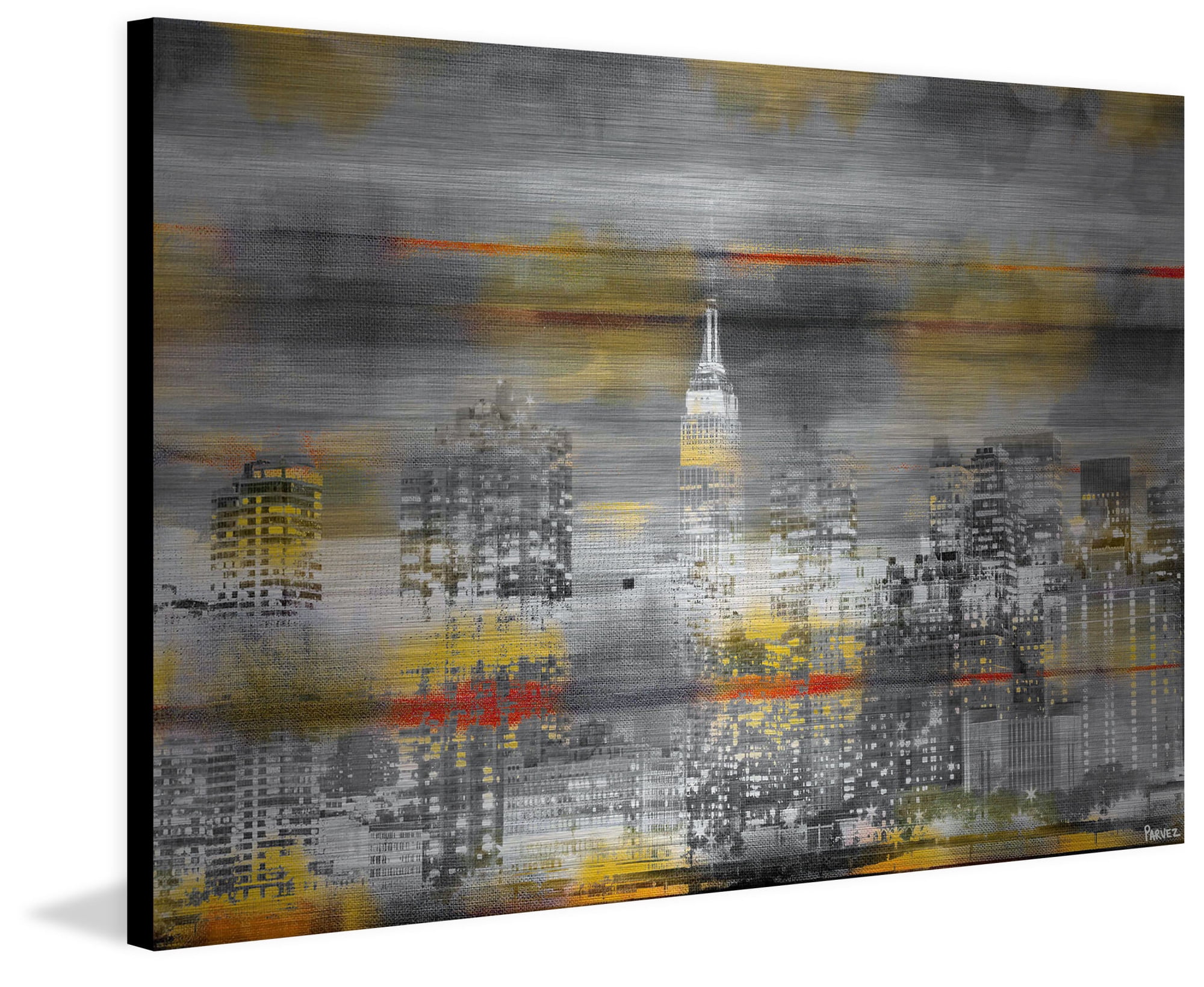 Parvez Michel Inc Parvez Taj 'NYC in Yellow' Painting Print on Brushed Aluminum