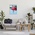 thumbnail image 3 of Stupell Industries Flamingos Balancing on Shore Animals & Insects Painting Gray Framed Art Print Wall Art, 24 x 30, 3 of 9