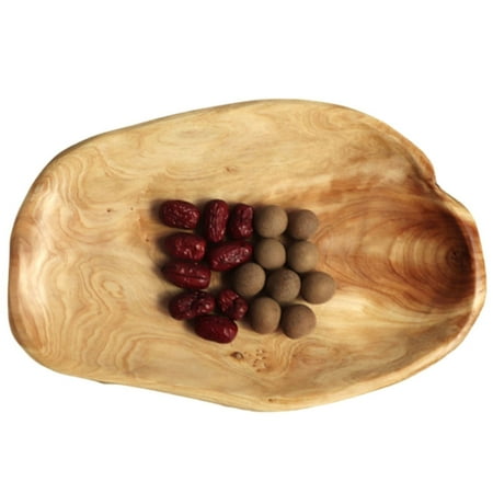 

ROWGEE Handmade Wooden Fruit Trays Unique Irregular Food Serving Platter For Living Room Kitchen Countertop Farmhouse Decorative Storage Tray For Snack Nut Candy-1 grid