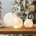 thumbnail image 2 of Led Frosted Globes W-6 Hr Timer (Set Of 3) 4" - 8"D Glass, 2 of 2