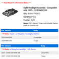 thumbnail image 2 of Right Headlight Assembly - Compatible with 2007 - 2010 BMW 328i 2008 2009, 2 of 2