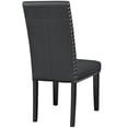 thumbnail image 3 of Hawthorne Collections Faux Leather Black Dining Side Chair Rectangular 39.5"H Unassembled, 3 of 6
