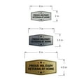 thumbnail image 6 of Signs ByLITA Fancy Proud Military Veteran at Home Easy Installation | Honor Veterans with Military Signs | US Pride | Businesses and Homes Sign (Brushed Silver) - Large, 6 of 8