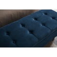 thumbnail image 6 of Blue Fabric 59" Bed End With Storage, Modern Style For Bedroom, Living Room, Hallway Arrangement Bench Storage Space. Contemporary Various Areas. Button , Smooth Fabric, Legs. Easy To Put Together., 6 of 6