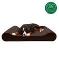 thumbnail image 4 of FurHaven Pet Dog Bed | Cooling Gel Memory Foam Orthopedic Microvelvet Luxe Lounger Pet Bed for Dogs & Cats, Espresso, Giant, 4 of 12