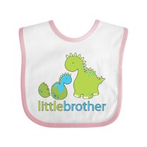 Inktastic Dinosaur Little Brother Green Boys Baby Bib