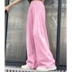 thumbnail image 5 of Odeerbi 5-16 Años Niñas Verano Hielo Seda Pantalones de Pierna Ancha Casual Color Sólido Pantalones de Cintura Alta Suelta, 5 of 7