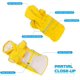 thumbnail image 3 of Impermeable para perros con capucha, impermeable y cortavientos, con tiras reflectantes y orificio para arnés (Amarillo L), 3 of 5