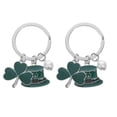 thumbnail image 1 of 2 Pcs Porte-Clés de la Saint-Patrick Pendentif Décoratif pour Sac Porte-Clés Trèfle, 1 of 8
