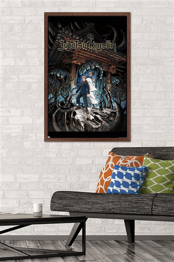 Jujutsu Kaisen - Key Art English Wall Poster, 22.375" x 34", Framed