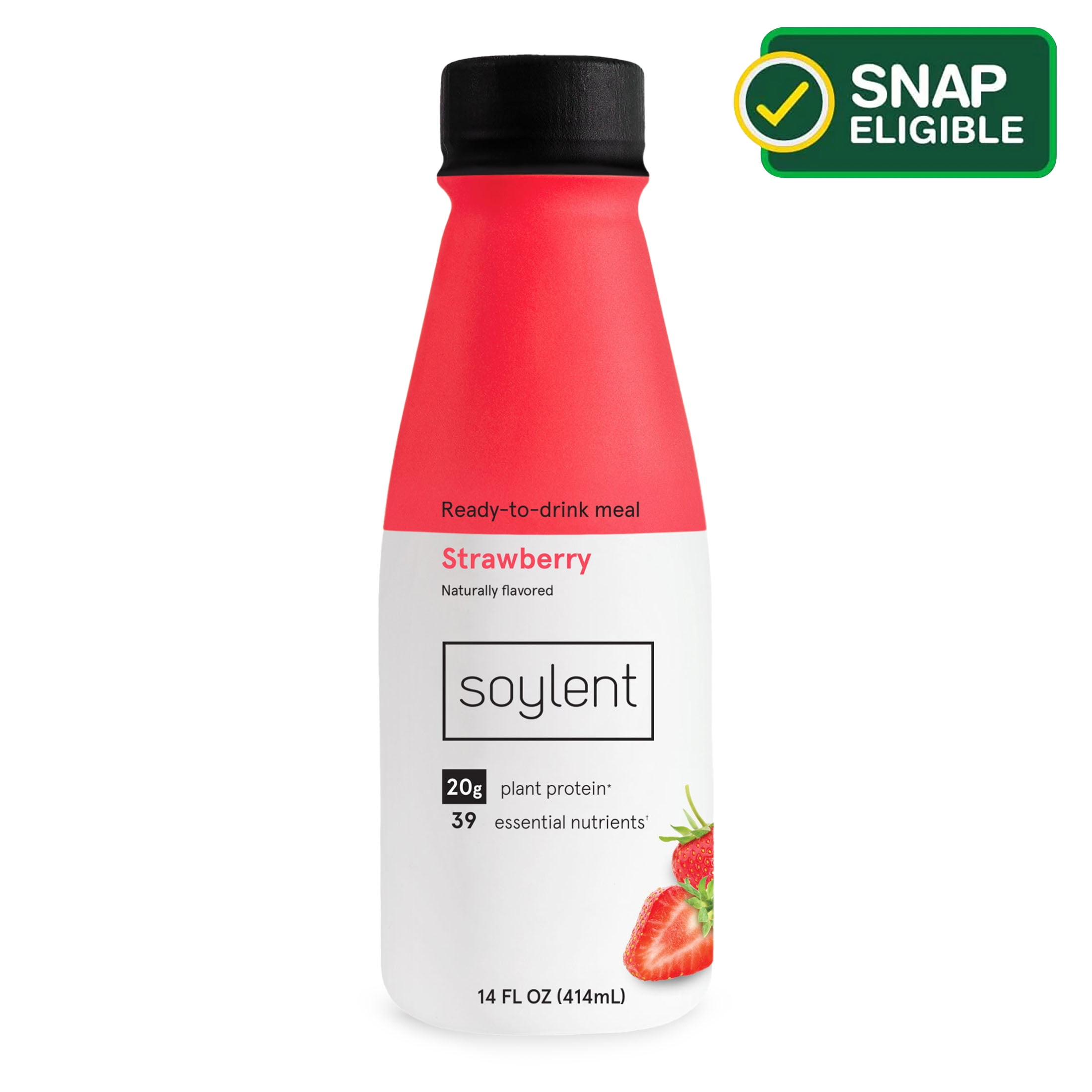 Soylent Protein Nutrition Shake, Strawberry, 14 fl oz
