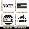 thumbnail image 2 of I Voted Election Patriotic USA Flag Rubber Stamp Set for Scrapbooking Crafting Stamping - Small 3/4 Inch, 2 of 7