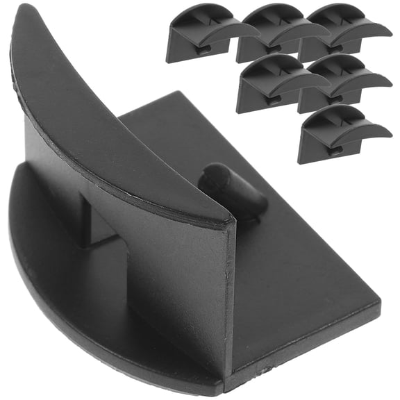 Soimiss 12Pcs Cap Wall Hooks for Jewelry Black Adhesive Mounting Holders