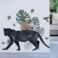 thumbnail image 1 of Adhesivo de pared con diseño de pantera negra con forma de animal realista, 30 x 120 cm, PVC, 1 of 3